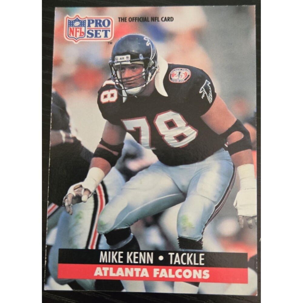 1991 Pro Set Mike Kenn #437 Atlanta Falcons NFL Football Trading Card Single